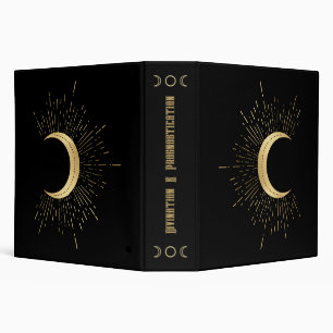 Create Your Own Gold Arcane Moon Tarot 3 Ring Binder