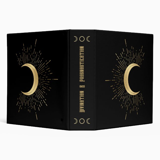Create Your Own Gold Arcane Moon Tarot 3 Ring Binder (Background)