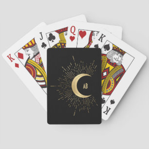 Create Your Own Gold Arcane Moon Tarot Poker Cards