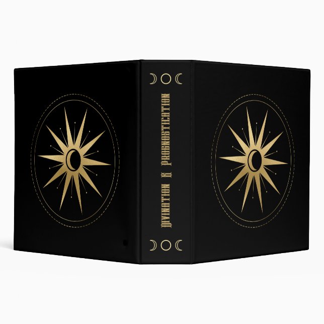 Create Your Own Gold Arcane Star Tarot 3 Ring Binder (Background)