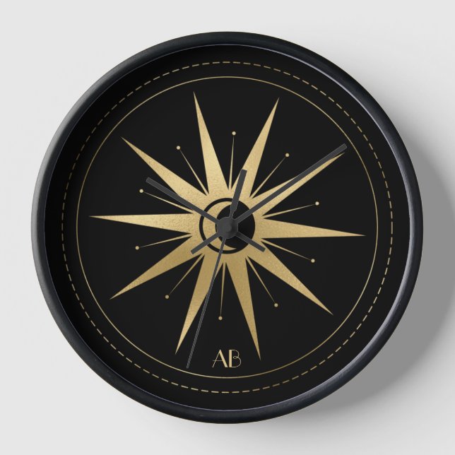 Create Your Own Gold Arcane Star Tarot Clock (Front)
