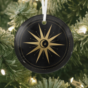 Create Your Own Gold Arcane Star Tarot Glass Ornament