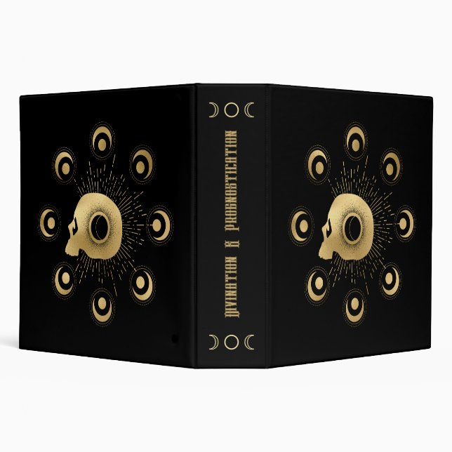 Create Your Own Gold Arcane Strength Tarot 3 Ring Binder (Background)