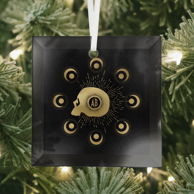Create Your Own Gold Arcane Strength Tarot Glass Ornament (Insitu)