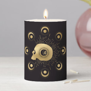 Create Your Own Gold Arcane Strength Tarot Pillar Candle