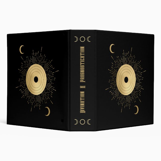 Create Your Own Gold Arcane Sun Tarot 3 Ring Binder (Background)