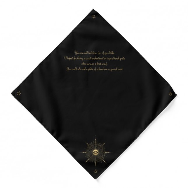 Create Your Own Gold Arcane Wheel Tarot Bandana (Front)