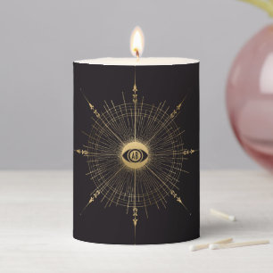 Create Your Own Gold Arcane Wheel Tarot Pillar Candle