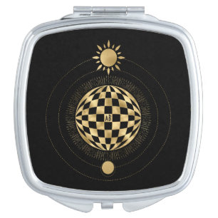 Create Your Own Gold Arcane World Tarot Compact Mirror