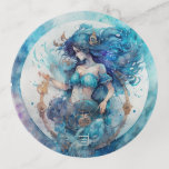 Create Your Own Gold &amp; Blue Mystical Aquarius Trinket Tray