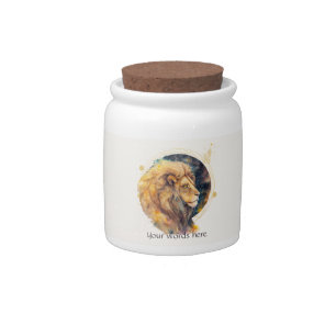Create Your Own Gold & Blue Mystical Leo Wish Jar