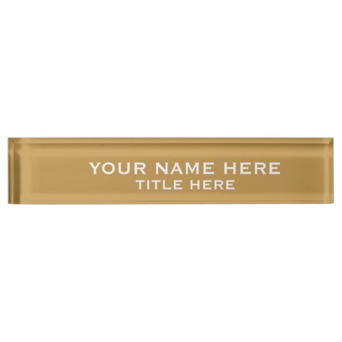 Create Your Own Gold Desk Name Plate