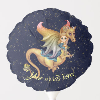 Create Your Own Gold Dragon Rider All Occasion Balloon