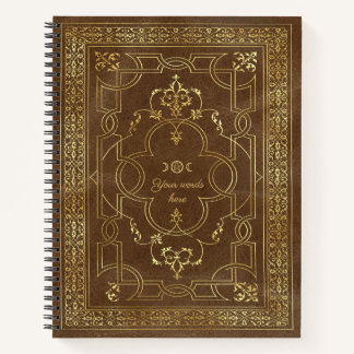 Create Your Own Gold Embossed Camel Brown Notebook