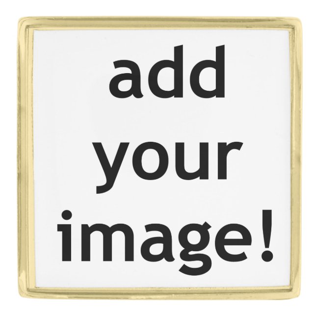 Create your Own Gold Finish Lapel Pin (Front)