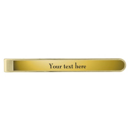 Create your own gold finish tie bar