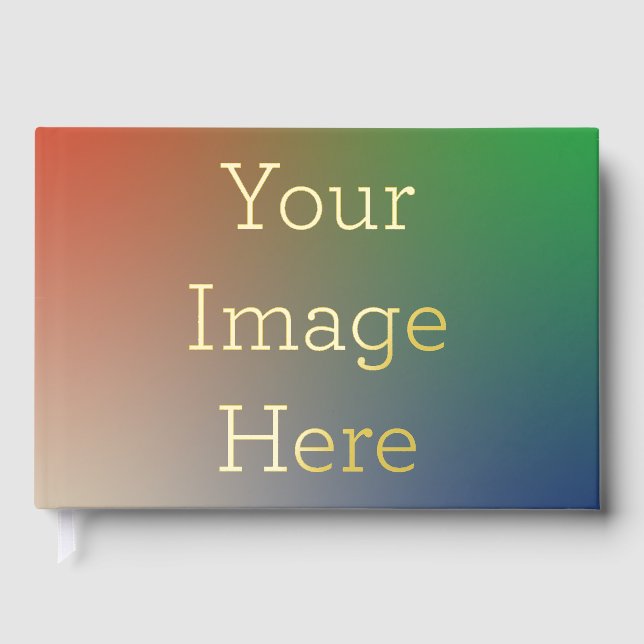 Foil Guestbook Size: 9" x 6", 100 Pages, Paper: White Uncoated Lynx(R) Opaque Ultra Paper, Foil Color: Gold (Front)