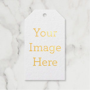 Create Your Own Gold Foil Matte Gift Tag