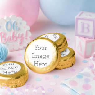 Create Your Own Gold Foil Wrapped Photo Cookie Dipped Oreo Cookie Favors