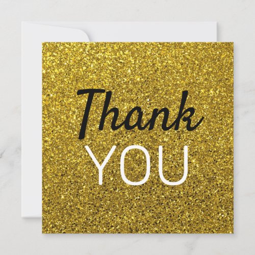 Create your Own Gold Glitter Thank You
