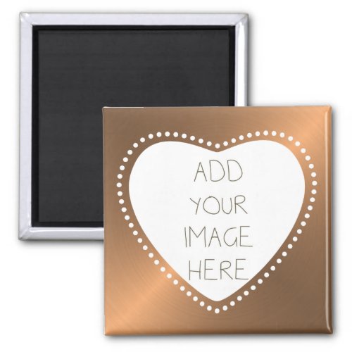 Create Your Own Gold Heart Magnet