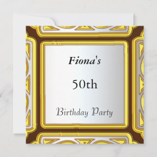 Create Your Own Gold Invitation