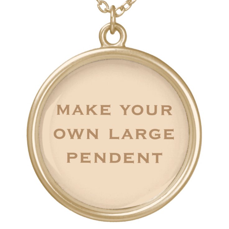 Create Your Own Gold Plated Necklace Zazzle