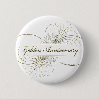 Create Your Own Golden Anniversary Design Pinback Button