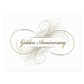 Create Your Own Golden Anniversary Design Postcard
