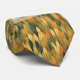 Create Your Own Golden Autumn Leaves Neck Tie