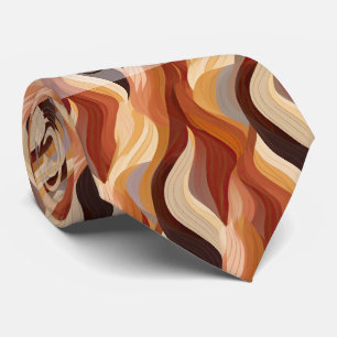 Create Your Own Golden Brown Ombre Waves Neck Tie