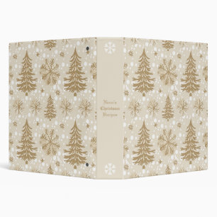 Create Your Own Golden Christmas Trees & Dots 3 Ring Binder