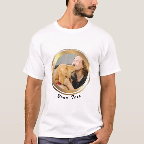 Create Your Own Golden Circle Dog Photo T_Shirt