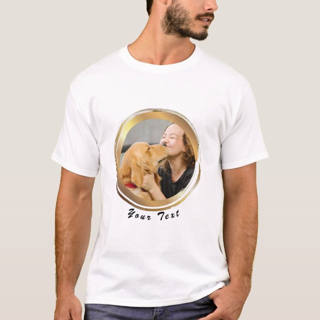 Create Your Own Golden Circle Dog Photo T-Shirt (Front)