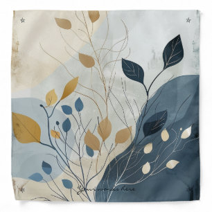Create Your Own Golden Dusk Floral Minimilist Bandana