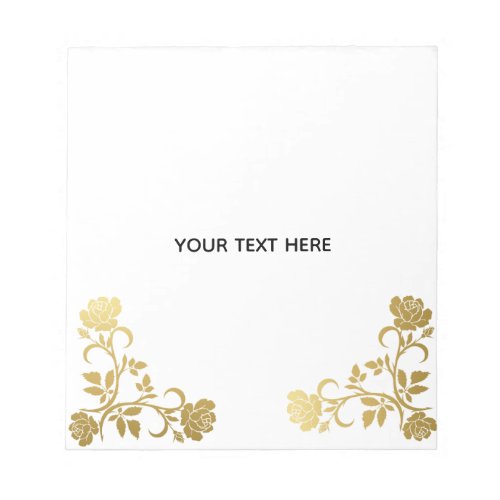 Create Your Own Golden Elegant Notepad