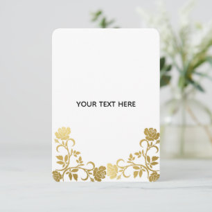 Create Your Own Golden Elegant RSVP Card