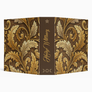 Create Your Own Golden Embossed Vintage Vine 3 Ring Binder