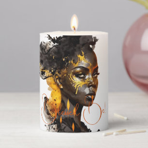 Create Your Own Golden Goddess Pillar Candle