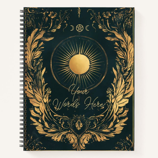 Create Your Own Golden Laurel Celestial Solar Notebook (Front)