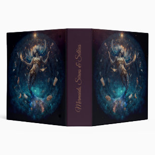Create Your Own Golden Mermaid Paradise 3 Ring Binder