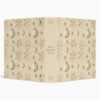 Create Your Own Golden Ornaments & Snowflakes 3 Ring Binder
