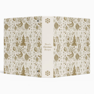 Create Your Own Golden Partridge & Trees 3 Ring Binder