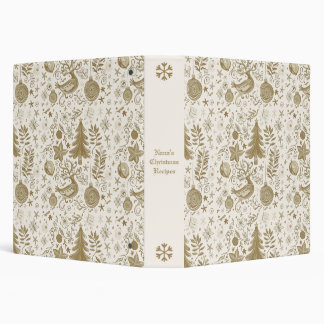 Create Your Own Golden Partridge & Trees 3 Ring Binder