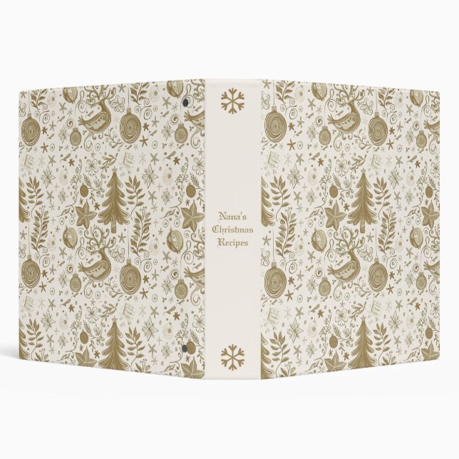 Create Your Own Golden Partridge & Trees 3 Ring Binder (Background)