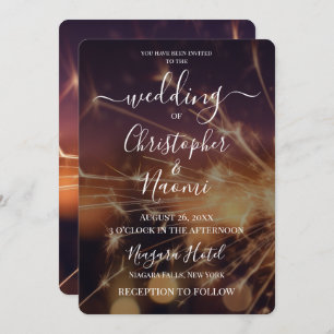 Create Your Own Golden Sparkler Fireworks Invitation
