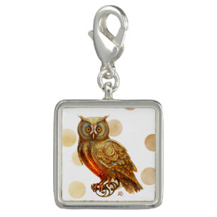 Create Your Own Golden Steampunk Owl Charm