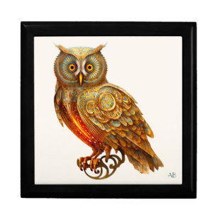 Create Your Own Golden Steampunk Owl Gift Box