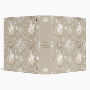 Create Your Own Golden Winter Ornaments 3 Ring Binder