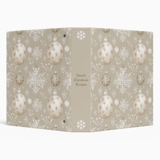 Create Your Own Golden Winter Ornaments 3 Ring Binder